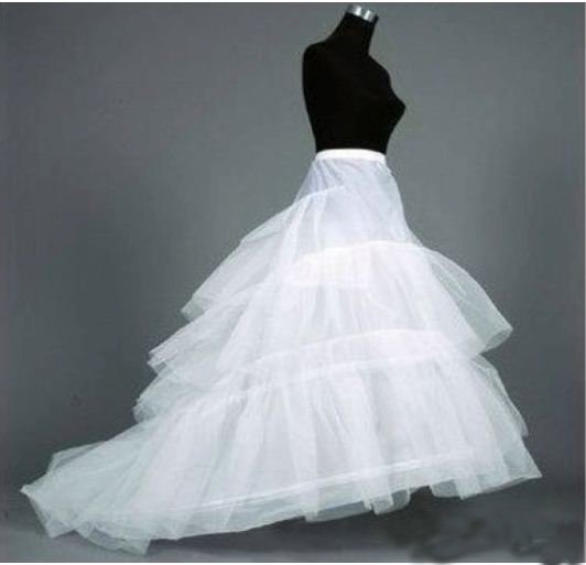 Fast Free Shipping in Stock/Bride married yarn/long tail panniers white big drag skirt lining-MOK-Pe1