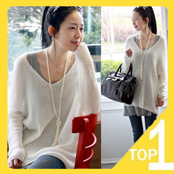 Fast shipping Hot sale ! 2012 New Arrival Slim Loose and Comfortable Batwing Long Womens Knitted Sweater,Average Size