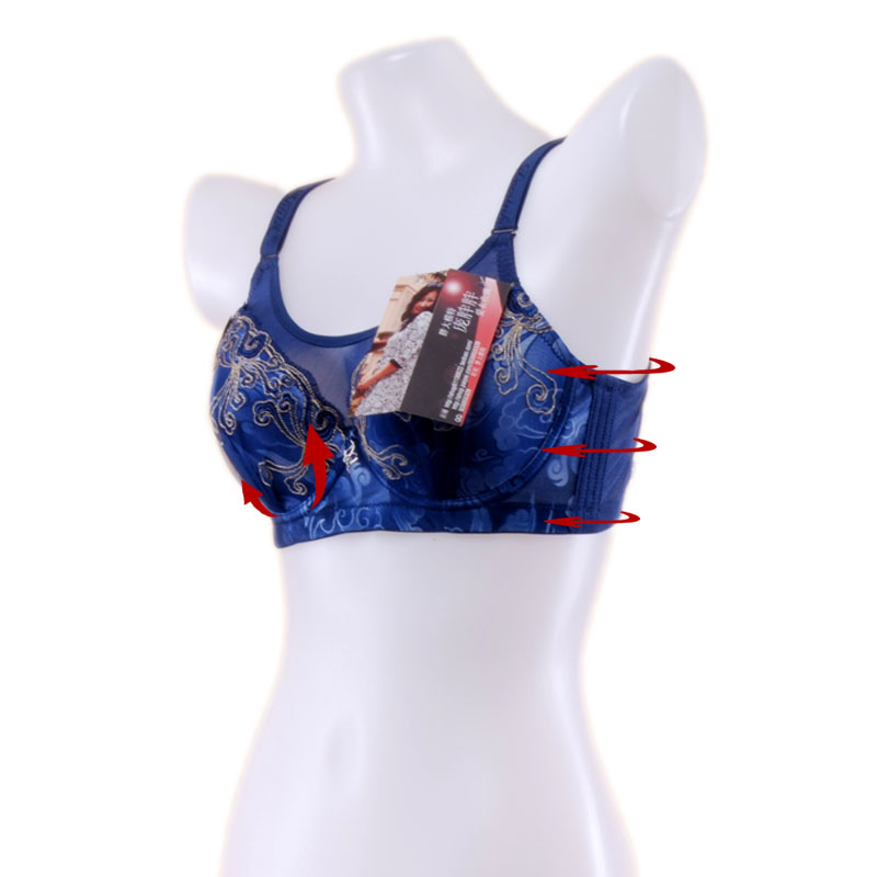 Fat plus size full cup 75c 80c 85c 90c 95c thin swizzler bra buckle