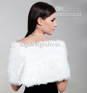 Faux Fur With Sashes/ Ribbons Special Occasion Shawl
