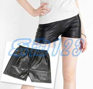 Faux leather legging shorts safety pants