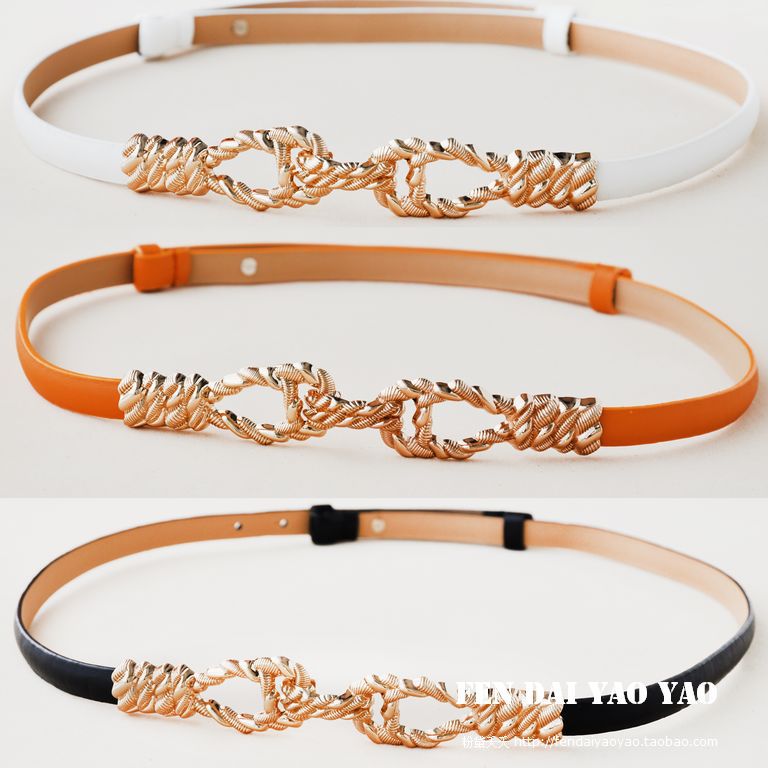 Fdyy women's belt genuine leather strap decoration sheepskin fashion all-match