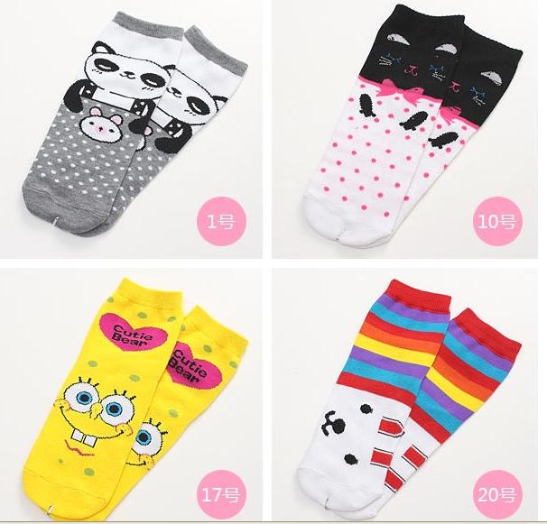 fedex or shl free shipping Fashion Cartoon Socks Short Design Sock Slippers Lovely Socks,for men and women,christmas gift