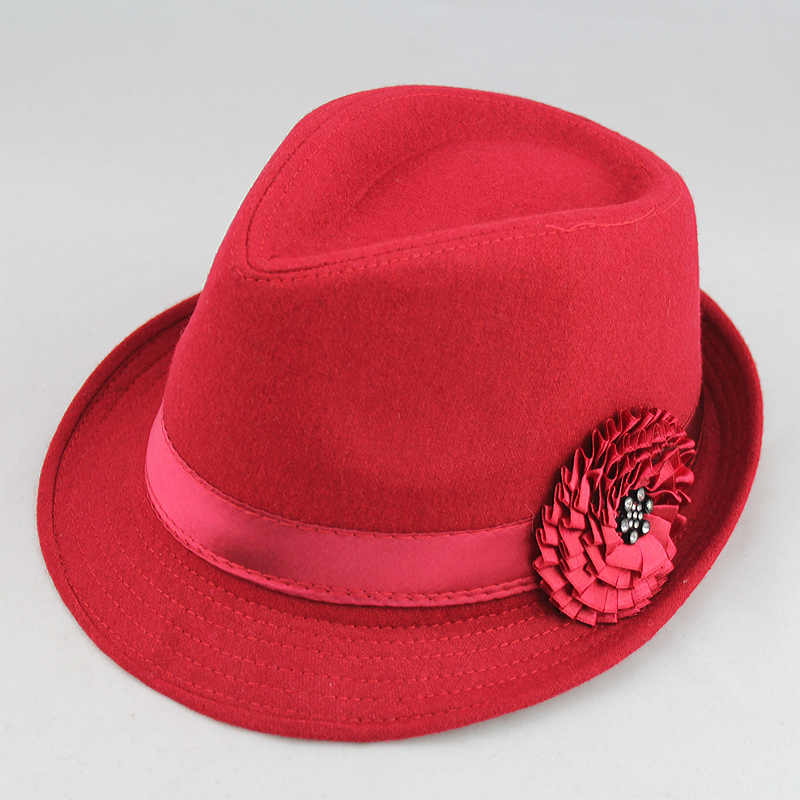 Fedoras fashion elegant decoration hat women's autumn small fedoras