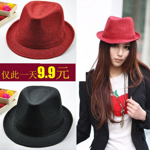 Fedoras female fashion vintage jazz hat male lovers hat female autumn and winter casual cap sunbonnet fashion