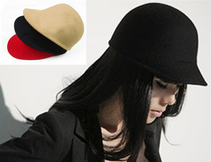 Fedoras pure woolen knight cap nobility hosemanship cap fashion vintage dome military hat cap
