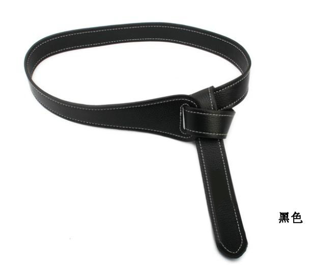 Female all-match double faced soft leather strap decoration ruslana korshunova belt strap