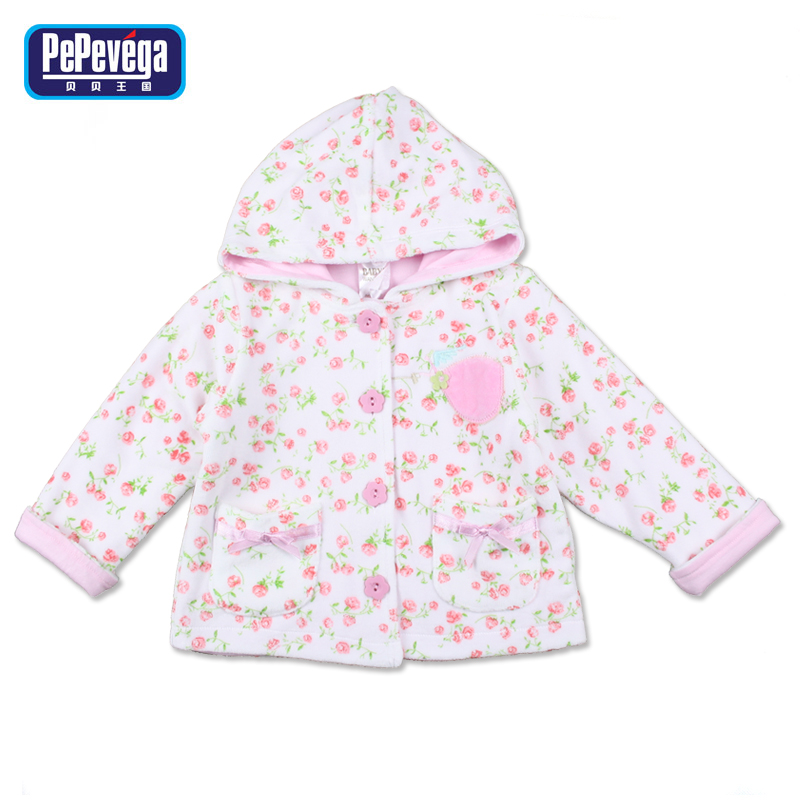 Female baby child children clothing pure 100% long-sleeve cotton sweatshirt outerwear autumn and winter