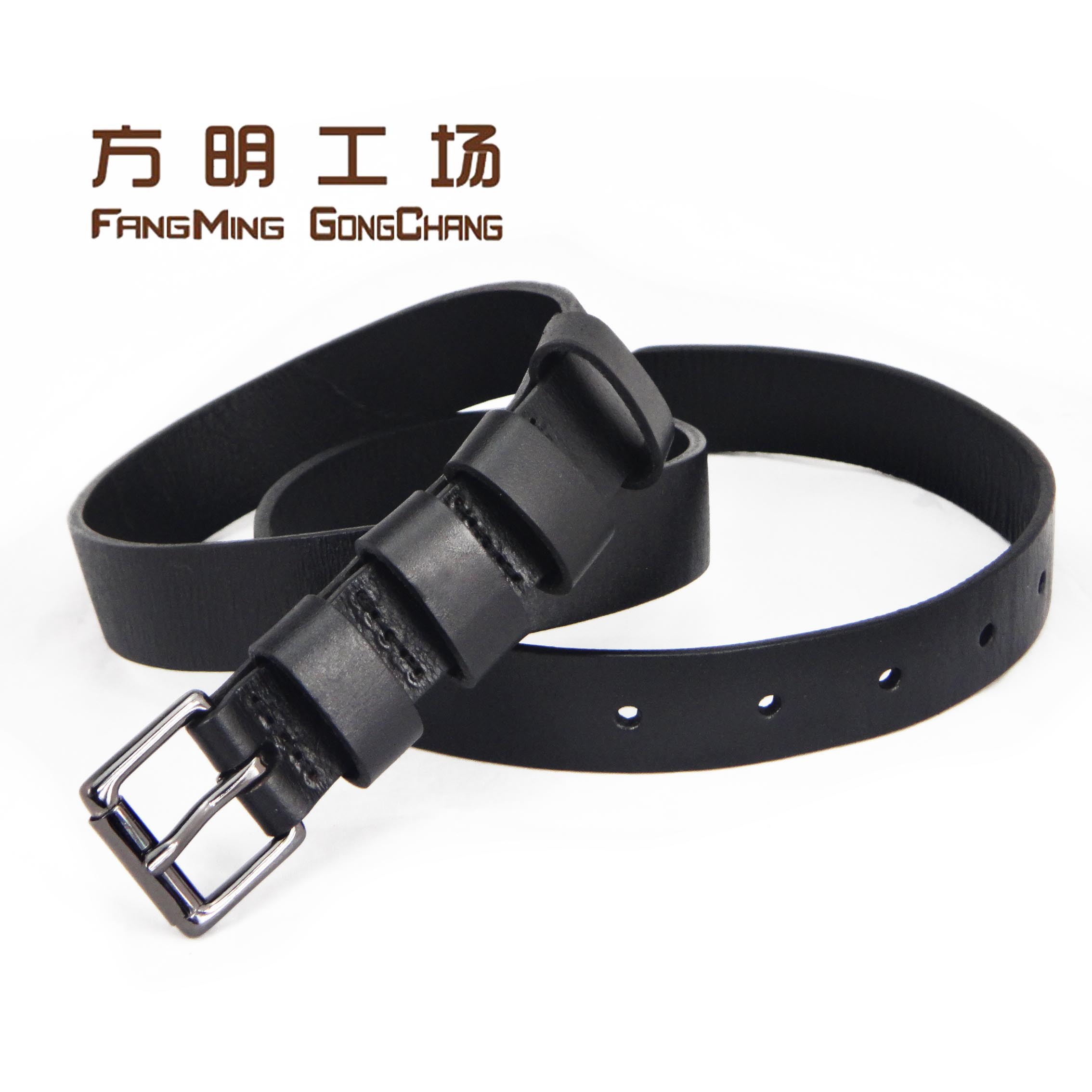 Female belt female black genuine leather strap cowhide fashion all-match decoration