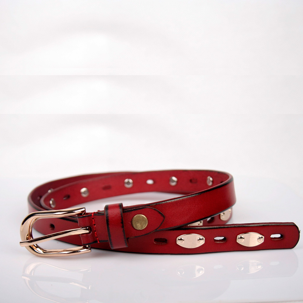 Female belt genuine leather women's cowhide casual belt women's fashion all-match rivet