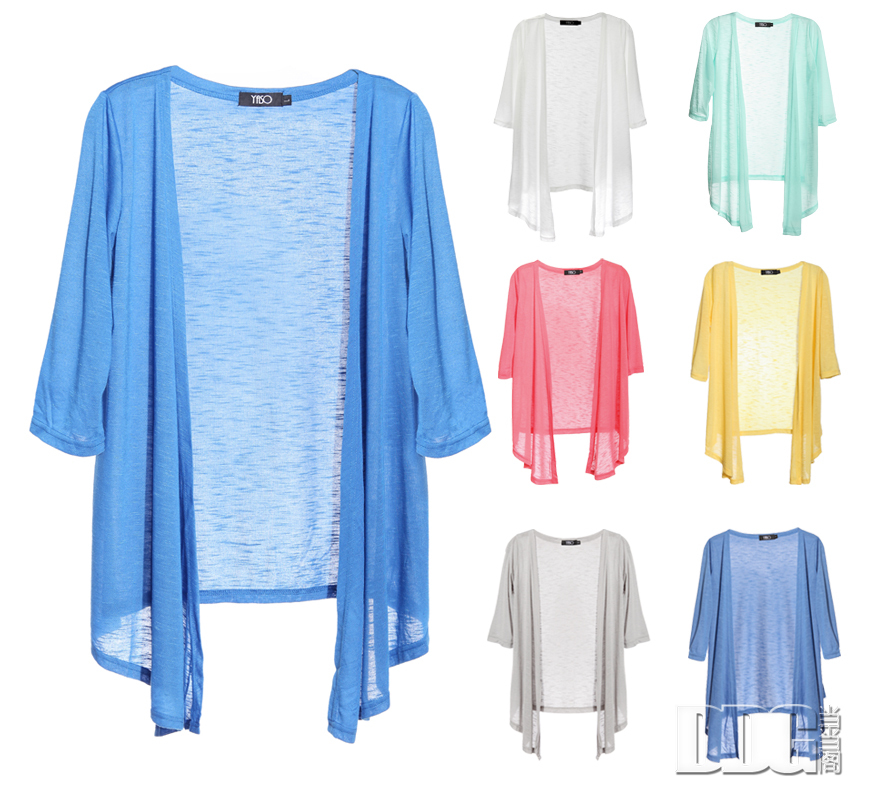 female cardigan short jacket cape thin outerwear sweater long-sleeve translucent cardigan