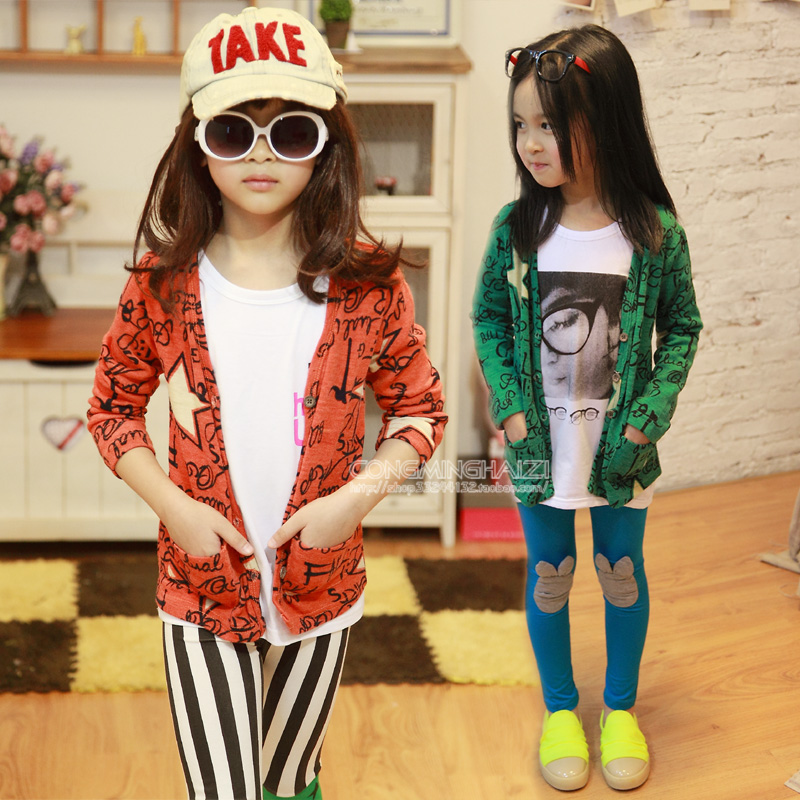 Female child 2013 autumn child baby children's clothing casual all-match outerwear cardigan y73