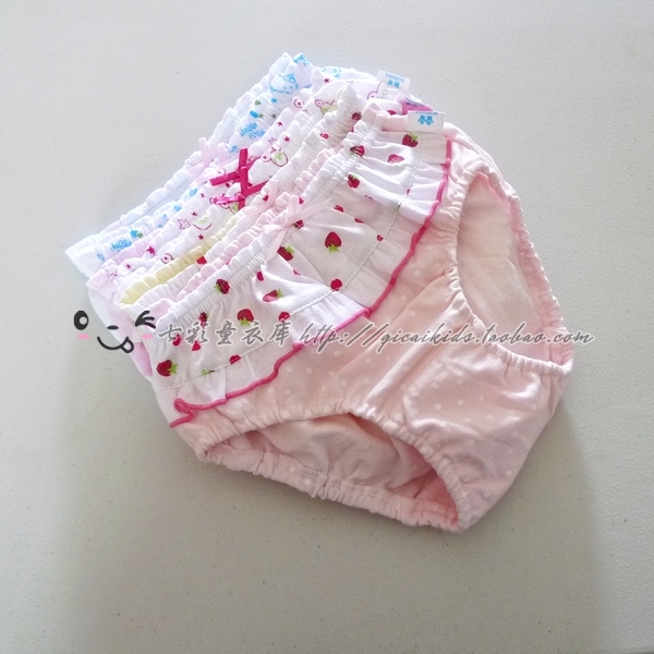 Female child baby 100% cotton laciness panties bread panties triangle panties