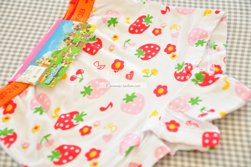 Female child baby strawberry panties home shorts 2 free shipping