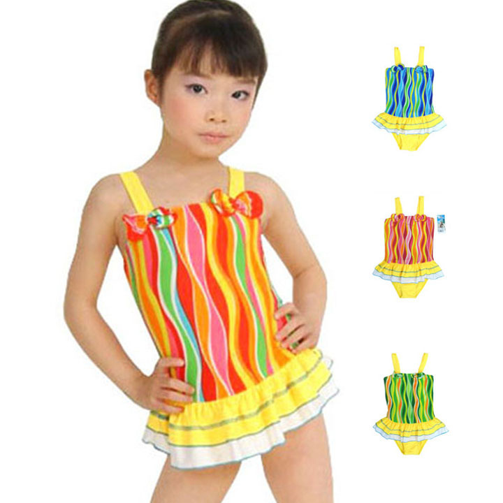 Female child bodysuit swimwear dance clothes performance wear costume child swimwear 7 - 12