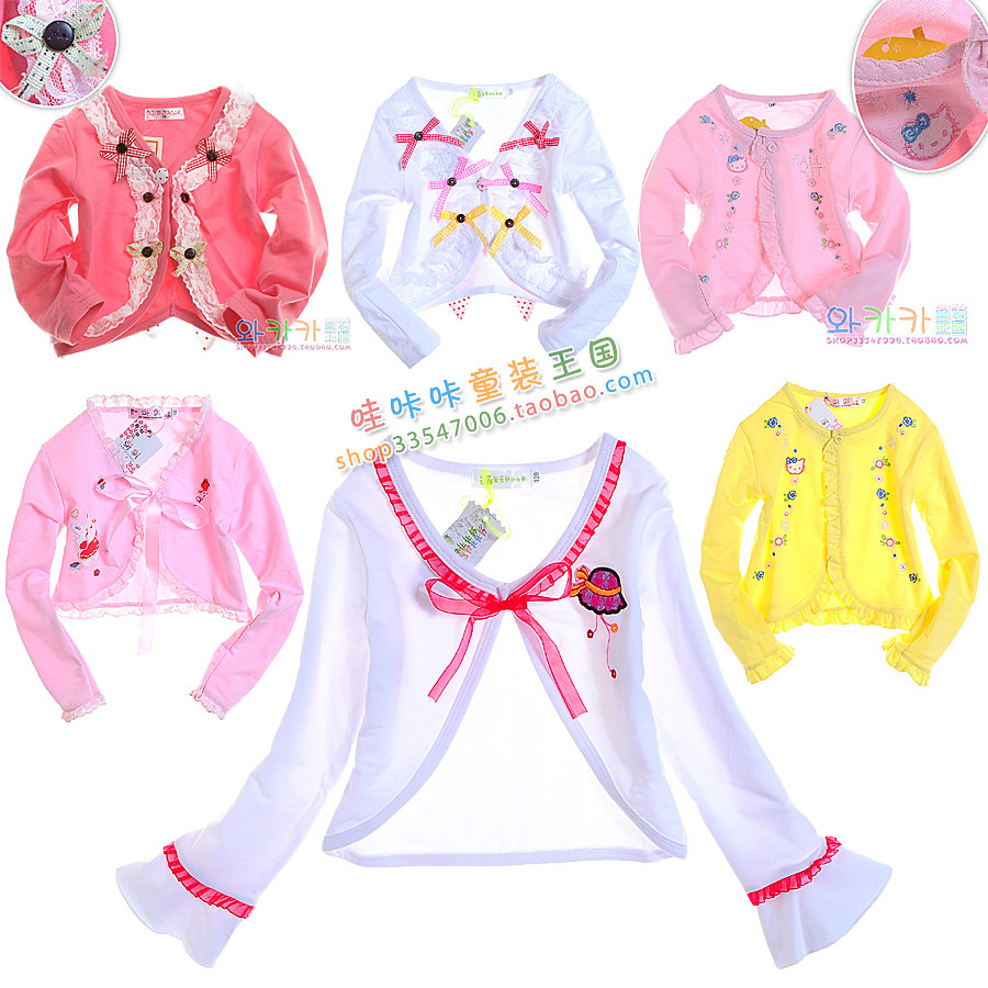 Female child cape long-sleeve child outerwear spring and autumn princess cardigan child spring children's clothing 887