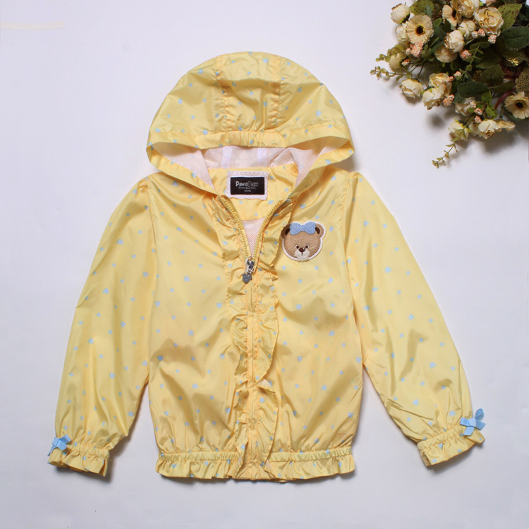 Female child cardigan child outerwear clothing 2013 spring baby lace trench lining 100% cotton girls clothing