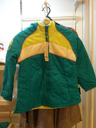 Female child clothing two ways cotton-padded jacket ljce5506-3 gasoline fruit green 329