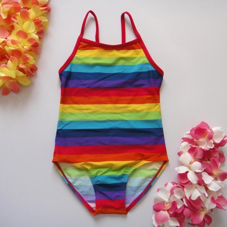 Female child girl child color one piece swimwear hot spring swimsuit