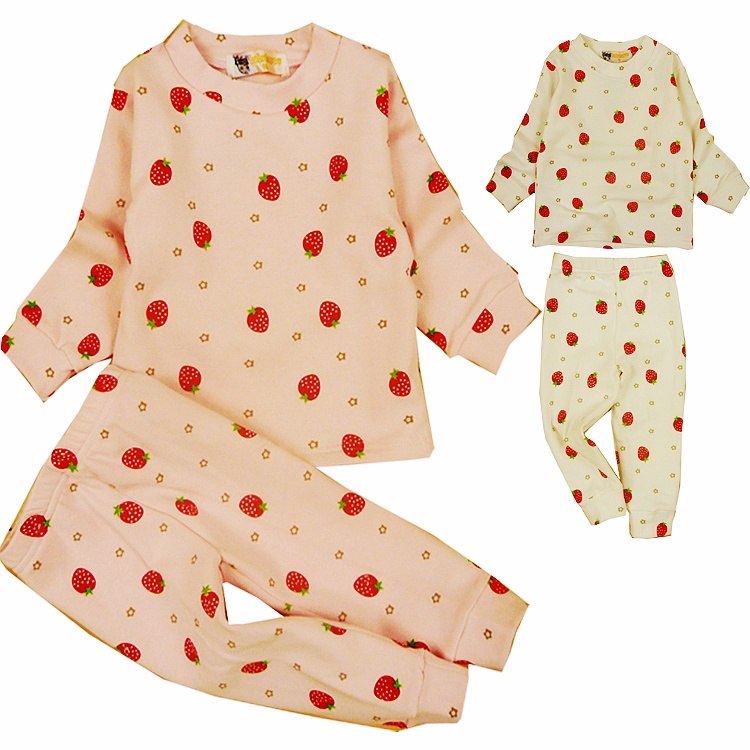 Female child kit winter o-neck basic thermal underwear set 5087