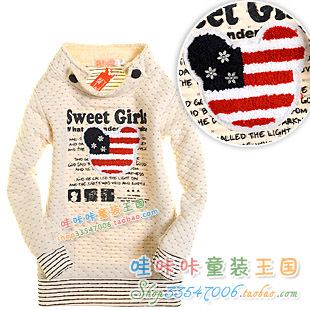 Female child long t-shirt child spring and autumn long-sleeve sweatshirt 2013 children's clothing child top 3207