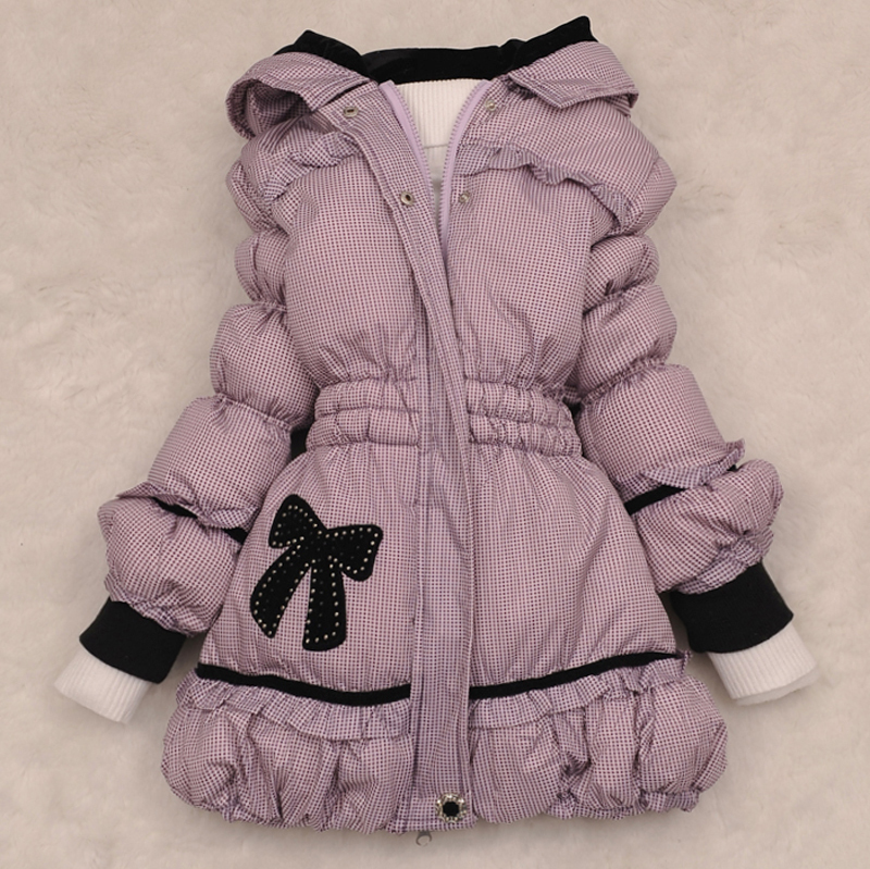 Female child medium-long down coat child down coat