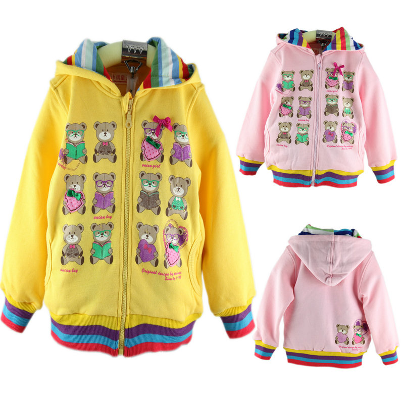 Female child outerwear spring and autumn 100% cotton sweatshirt child spring 2013 top m1019