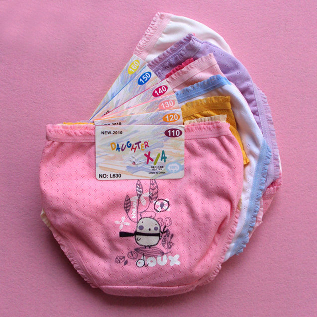 Female child panties 100% cotton breathable child more lovely pattern bread pants best