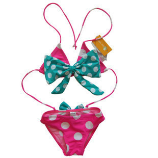 Female child split bikini girl swimwear baby little princess swimming equipment