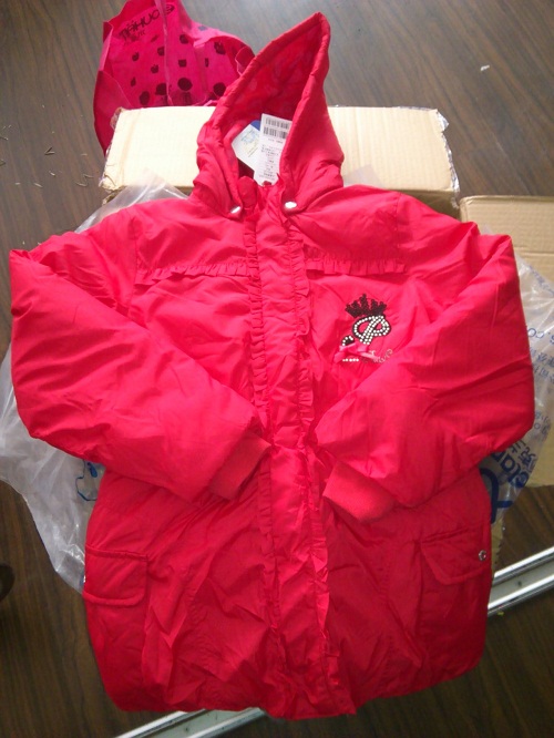 Female child thin cotton-padded jacket ljce105401 624