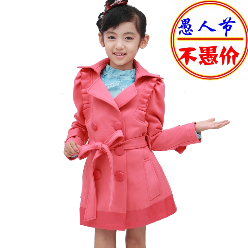 Female child trench 2012 spring and autumn child outerwear child trench BALABALA children's clothing