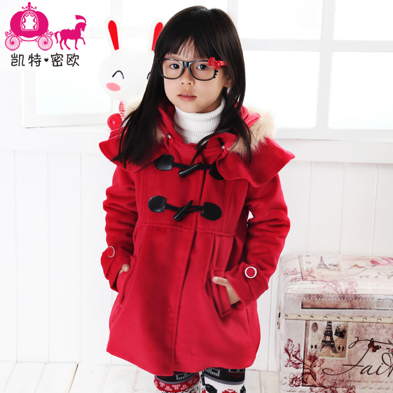 Female child trench outerwear winter long design child overcoat 2012 winter outerwear children's clothing outerwear