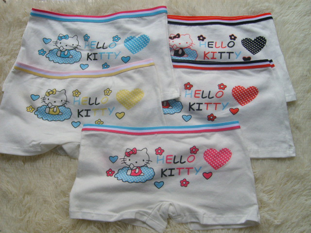 Female child trunk lycra cotton kt cartoon baby panties female child shorts 100% cotton child panties BB7 shop