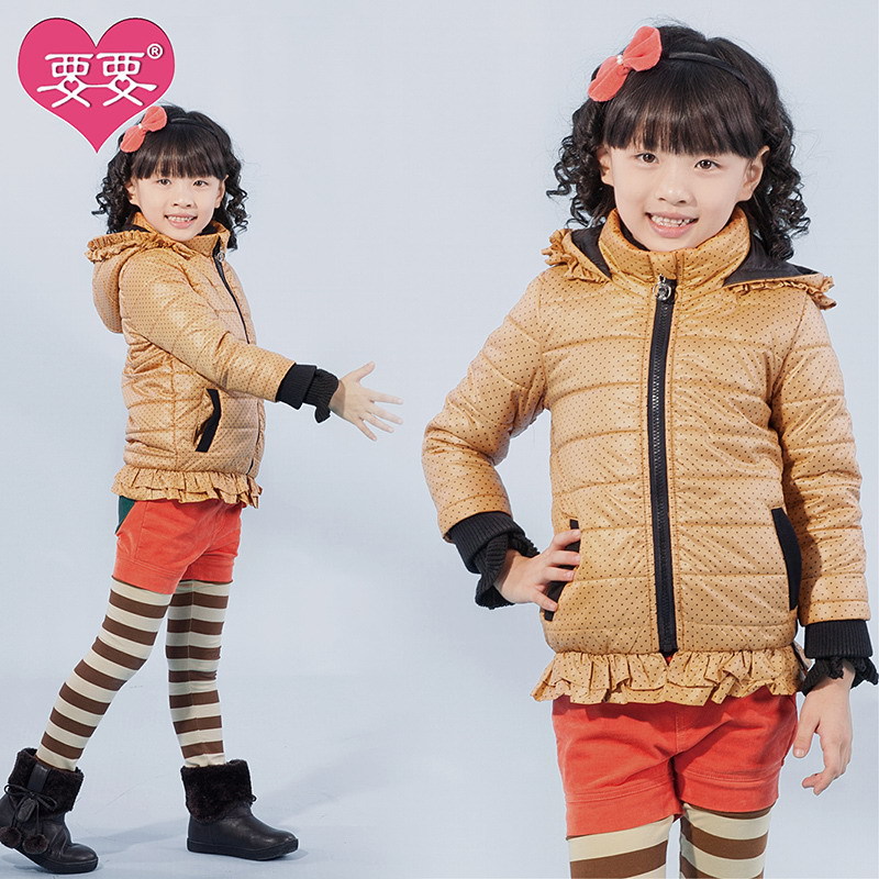 Female child wadded jacket outerwear thickening 2012 princess winter child cotton-padded jacket cotton-padded jacket big boy MM