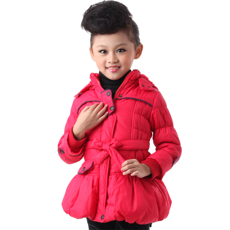 Female child wadded jacket primary school students female cotton-padded jacket outerwear winter princess 7 - 8-9-10 - 11 girl