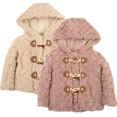 Female child with a hood wadded jacket child wadded jacket overcoat girls wadded jacket outerwear thickening outerwear trench