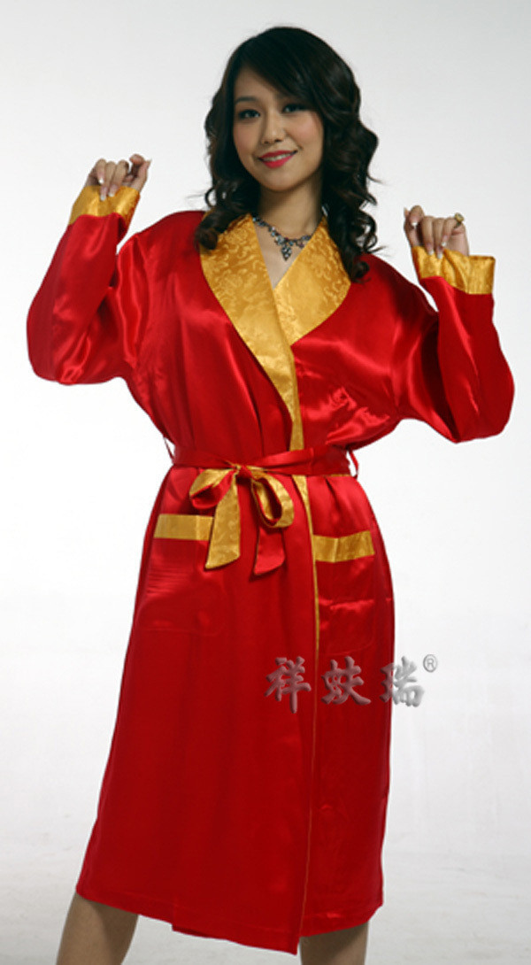 Female clip robe mulberry silk 08090002