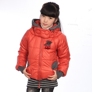 Female cotton-padded jacket child winter thickening young girl 891011 - 12-13-14 cotton-padded jacket 2012