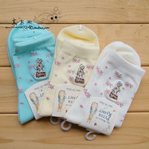 Female cotton socks spring and autumn socks handmade boneless small style
