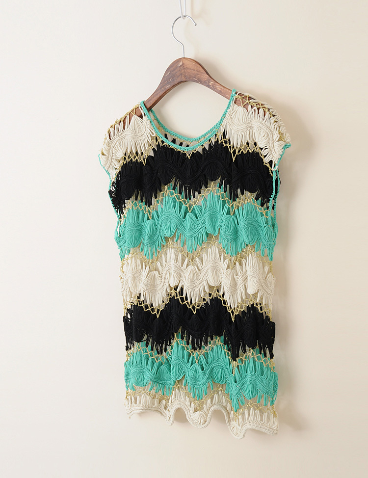 Female cutout national trend ubiquitous1 net shirt batwing sleeve