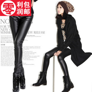 female faux leather pants women  Thicken Fur Leggings/Pants Hot Sale