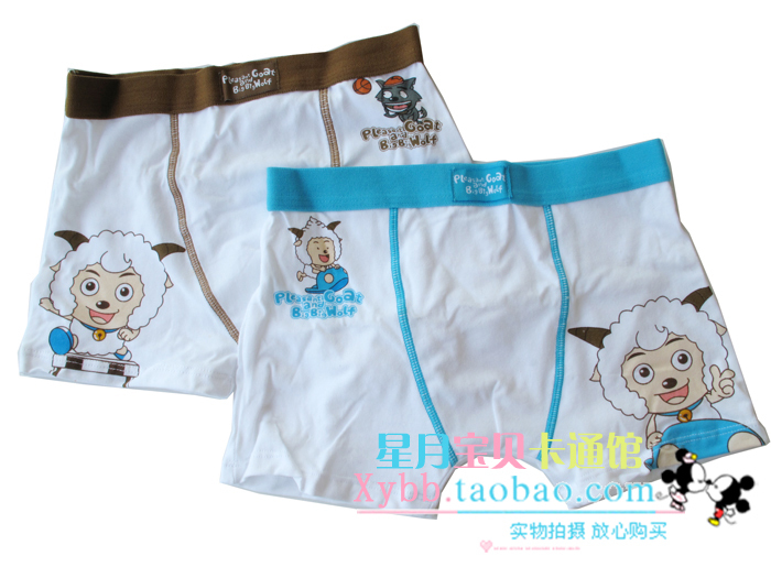 Female goat male female child cotton panties male girls boxer panties triangle panties 2