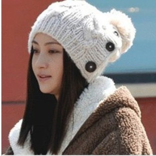Female hat autumn and winter fashion yarn women's cap knitted hat clashers winter hat
