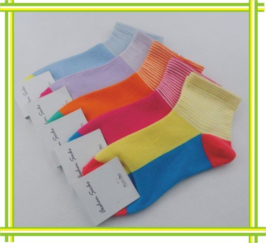 Female lady terry sock 5colors light /soft moisture pick-uip Comfortable to wear