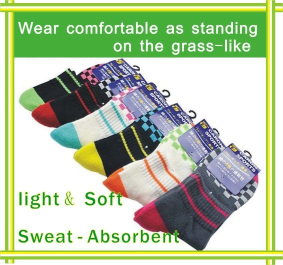 Female lady terry sock 6 colors light /soft moisture pick-uip Comfortable to wear