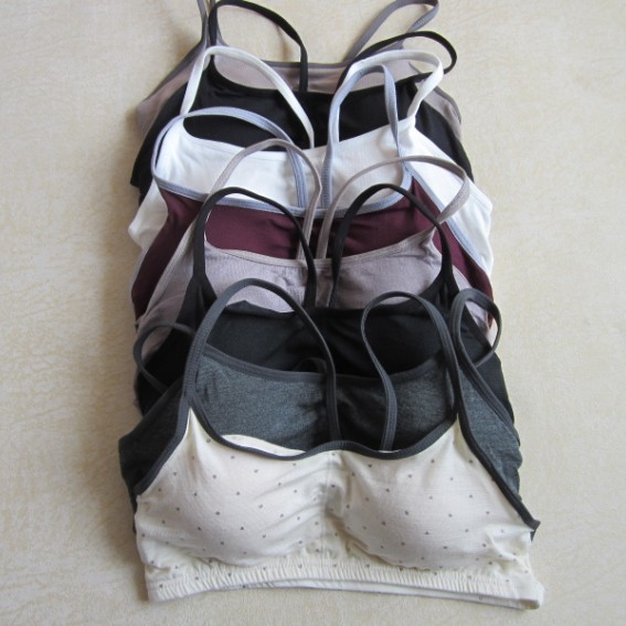 Female modal cotton bra pectoral girdle spaghetti strap pad vest sports vest nursing yoga vest