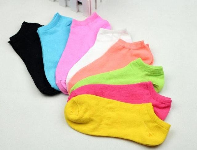 Female models summer cotton the deodorant color invisible Asakuchi socks/candy-color thin-short socks 10pairs/lot