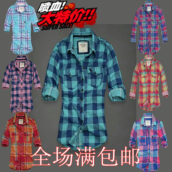 female shirt female shirt plaid shirt women's shirt long-sleeve  plaid shirt