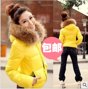 female short coat candy color slim thickening collar cotton-padded jacket wadded jacket outerwear