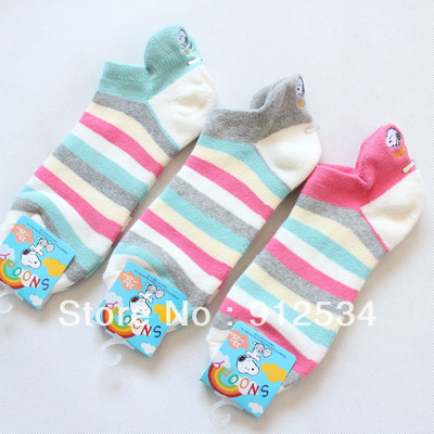 female sock slippers sock cotton 100% cotton hairy ring spring and autumn thickening